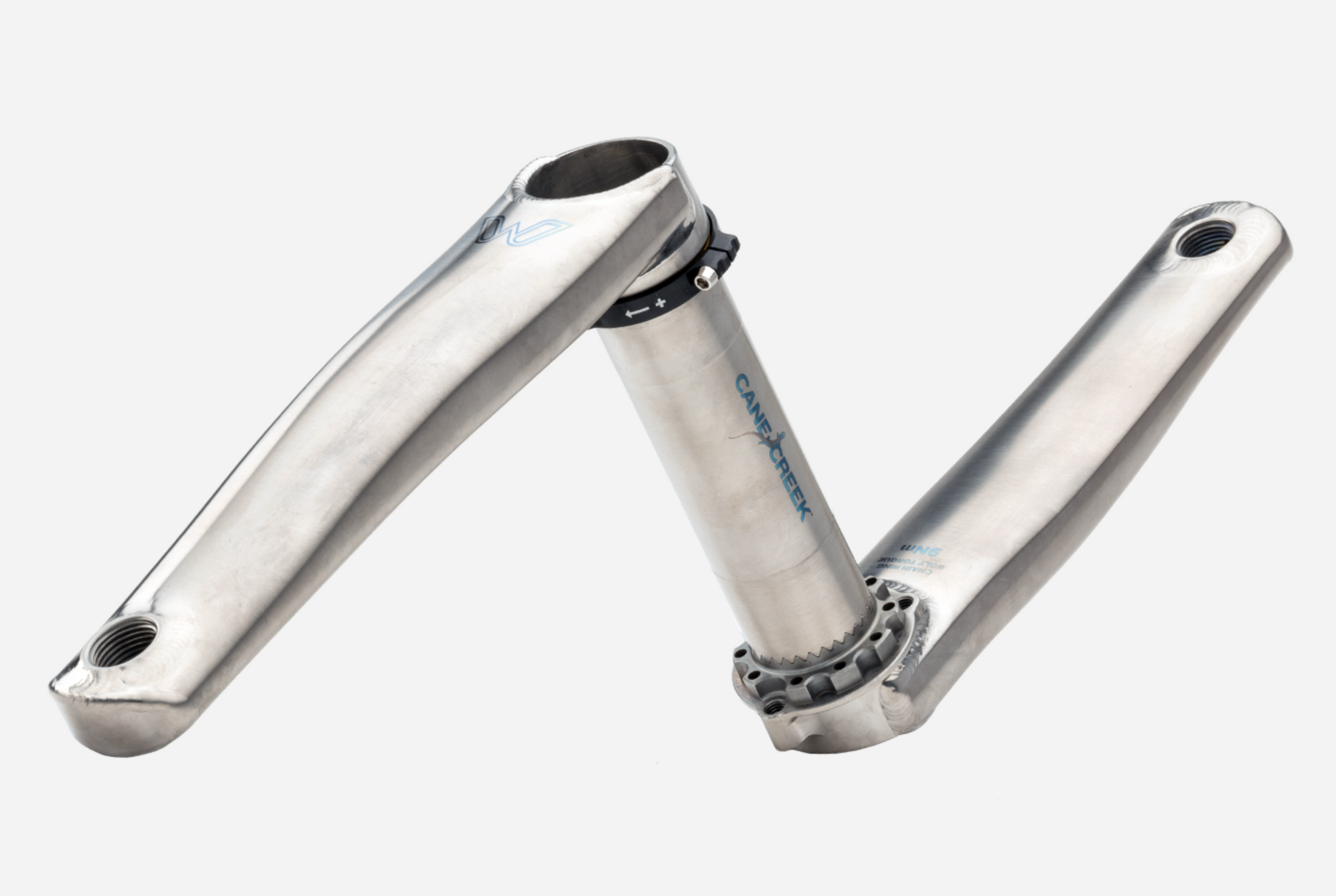 Cane Creek eeWings Titanium Mountain cranks - Brushed Titanium